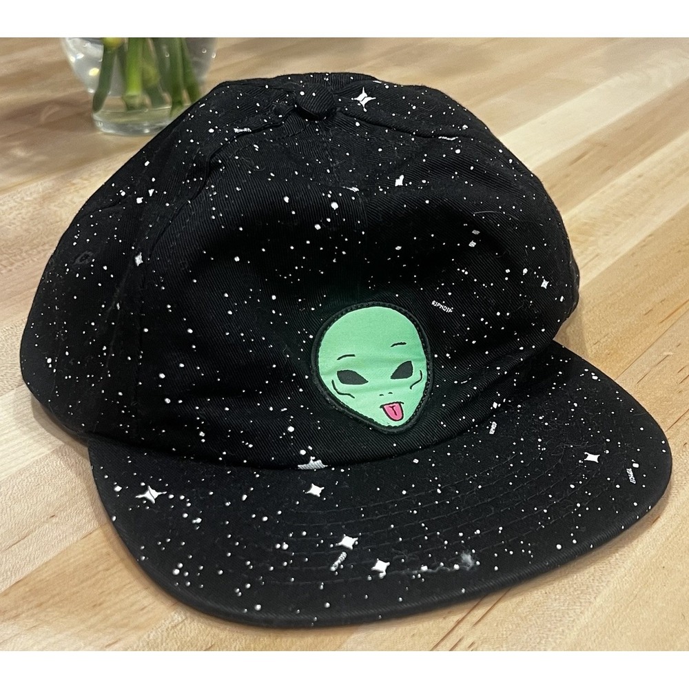RipnDip Alien "We Out Here" Galaxy 6 Panel Snapback Hat RARE